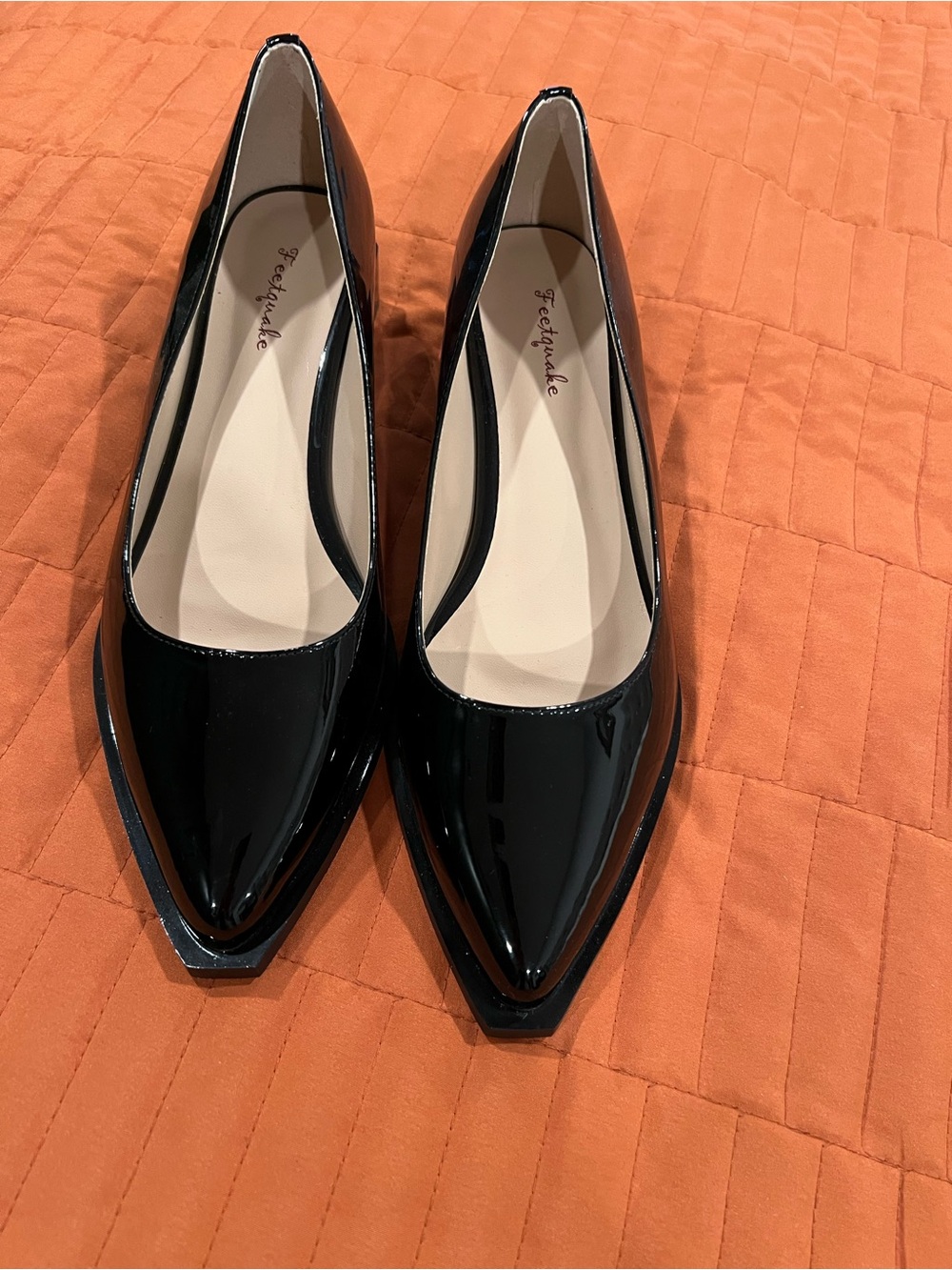 Black Patent Pointed Ballet Flats by Free People